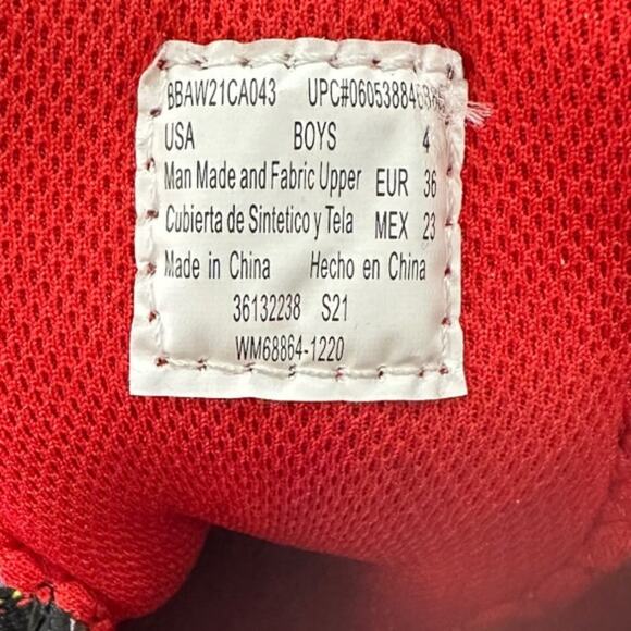 Athletic Works black silver red  boys light up soles shoe‎ sneaker size 4 - Picture 10 of 12